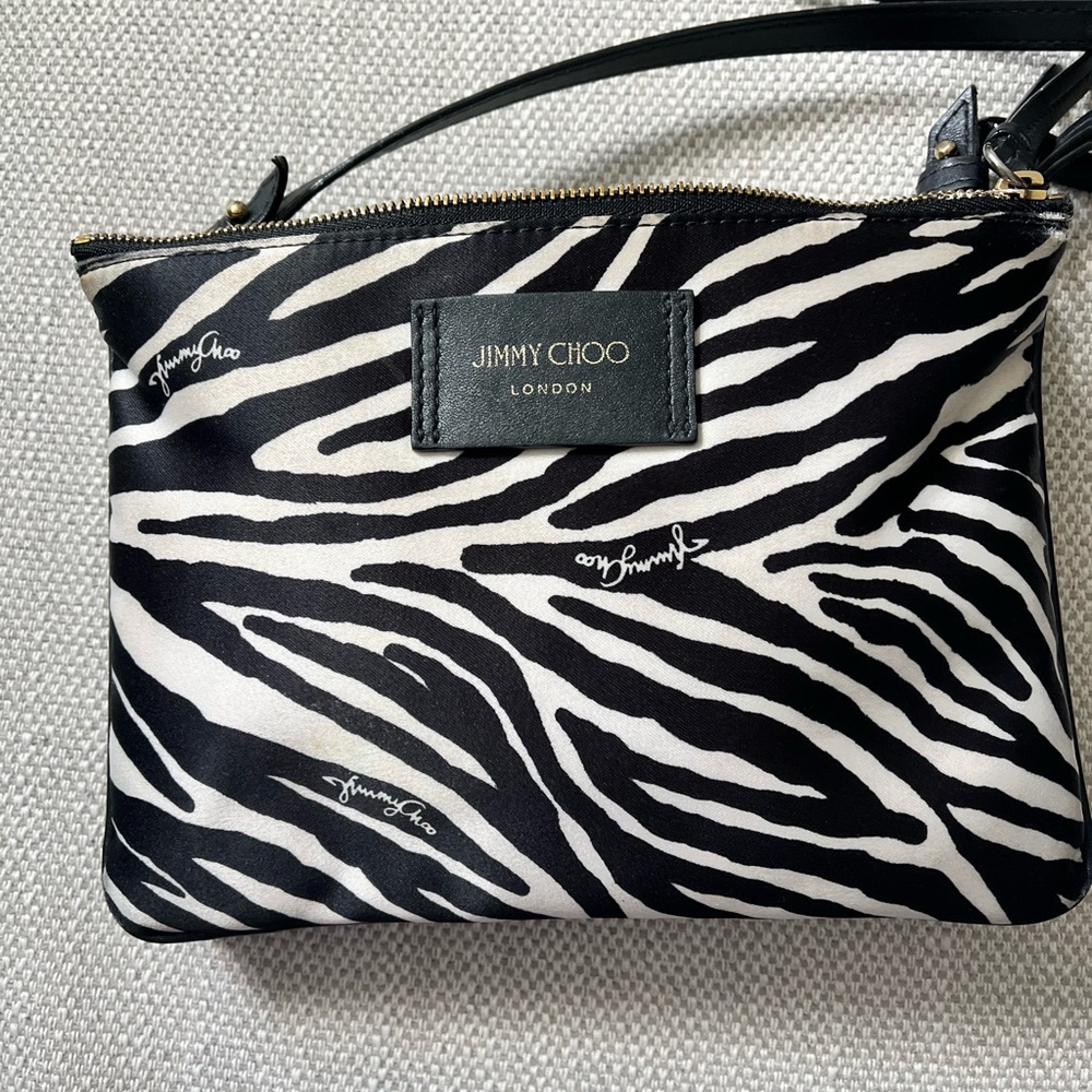 Jimmy Choo Black and White Zebra Crossbody Bag used